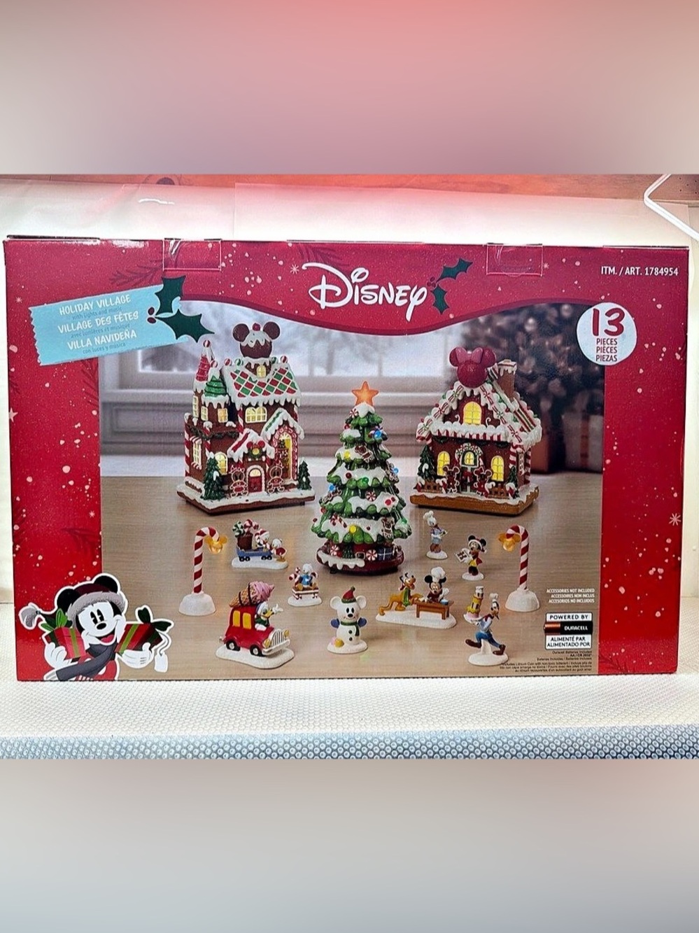Disney Holiday Village 13-Piece Set Christmas Decor Set